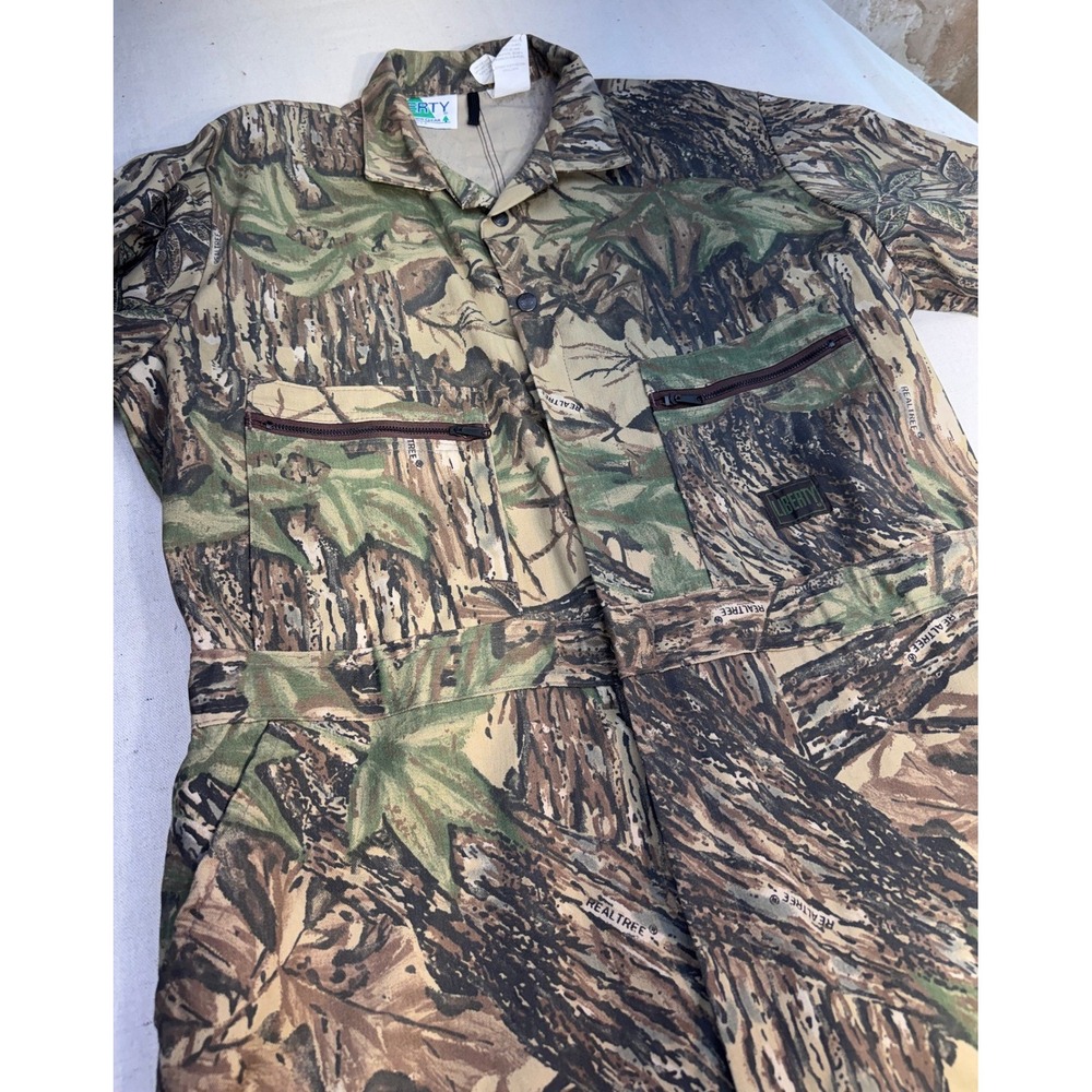 VTG Liberty Realtree Camo Coveralls Men's Size XL Inseam 24.5 inches Made in USA